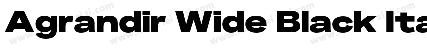 Agrandir Wide Black Italic字体转换